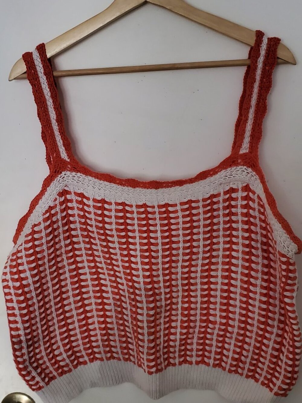 Anthropologie Maeve Preston Crochet Sweater Tank Women's Size 1X